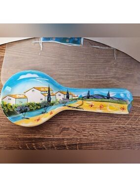 Vintage di Mani Handpainted Ceramic Spoon Rest
